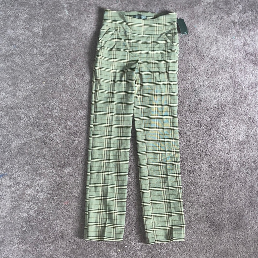 Madras patterned pants